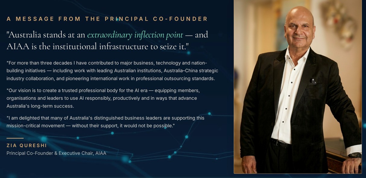 Zia Qureshi — Principal Co-Founder & Executive Chair, AIAA